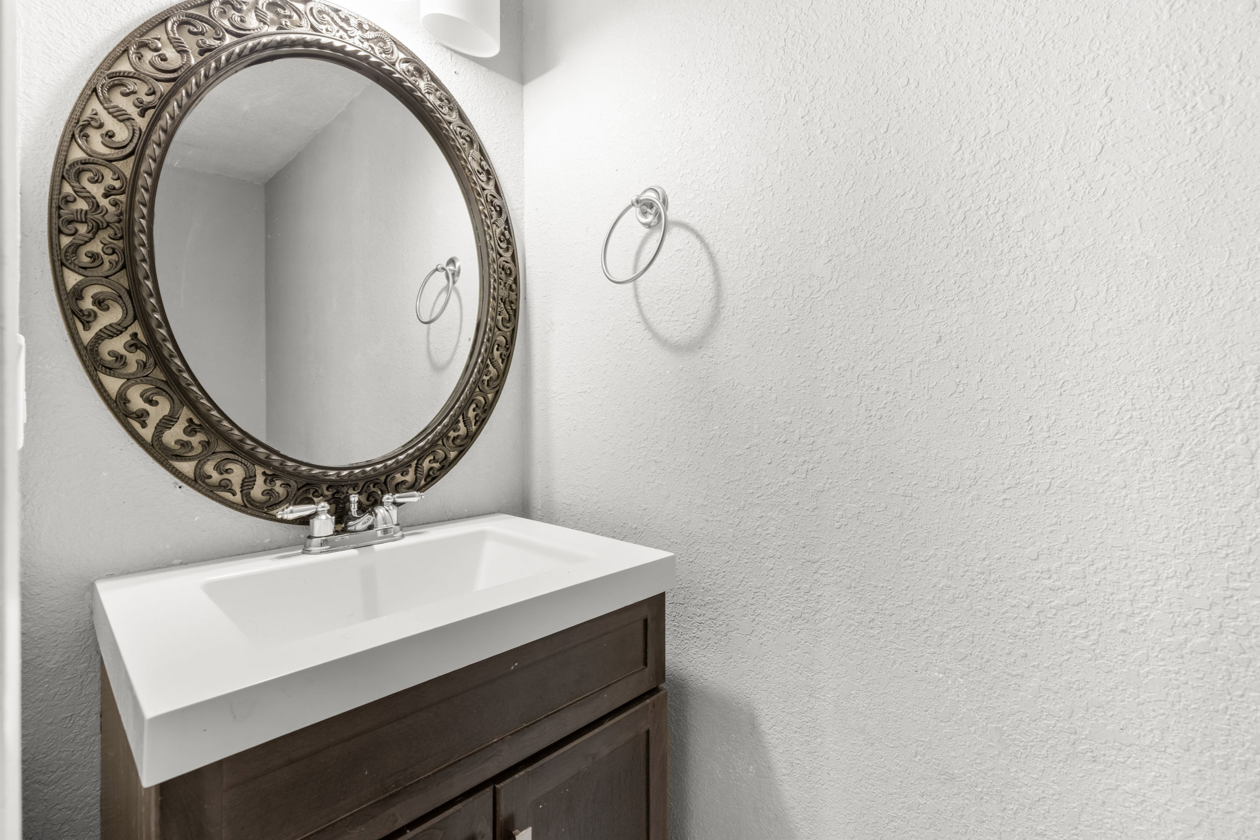 Main-level powder room
