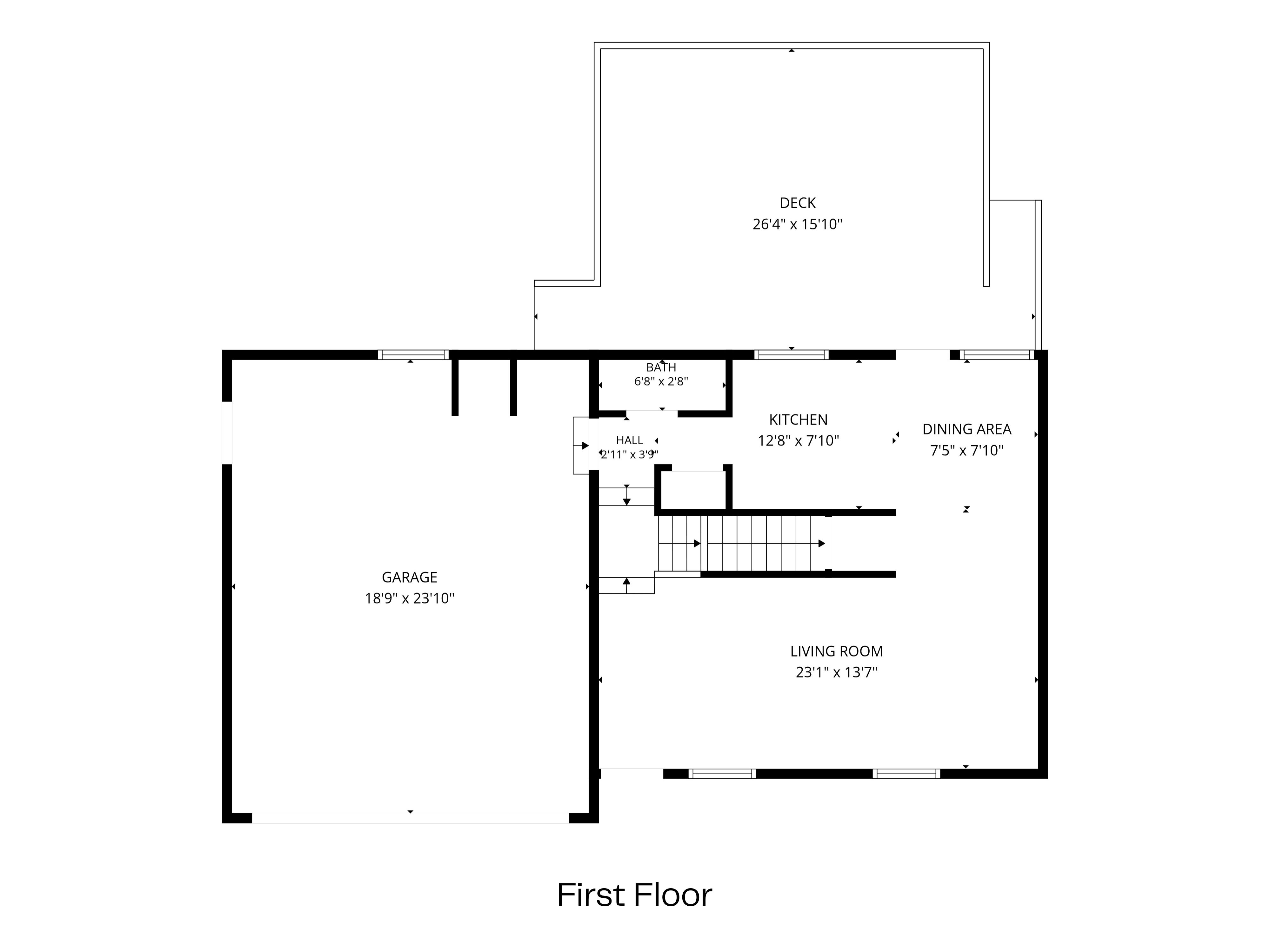 Main level floor plan