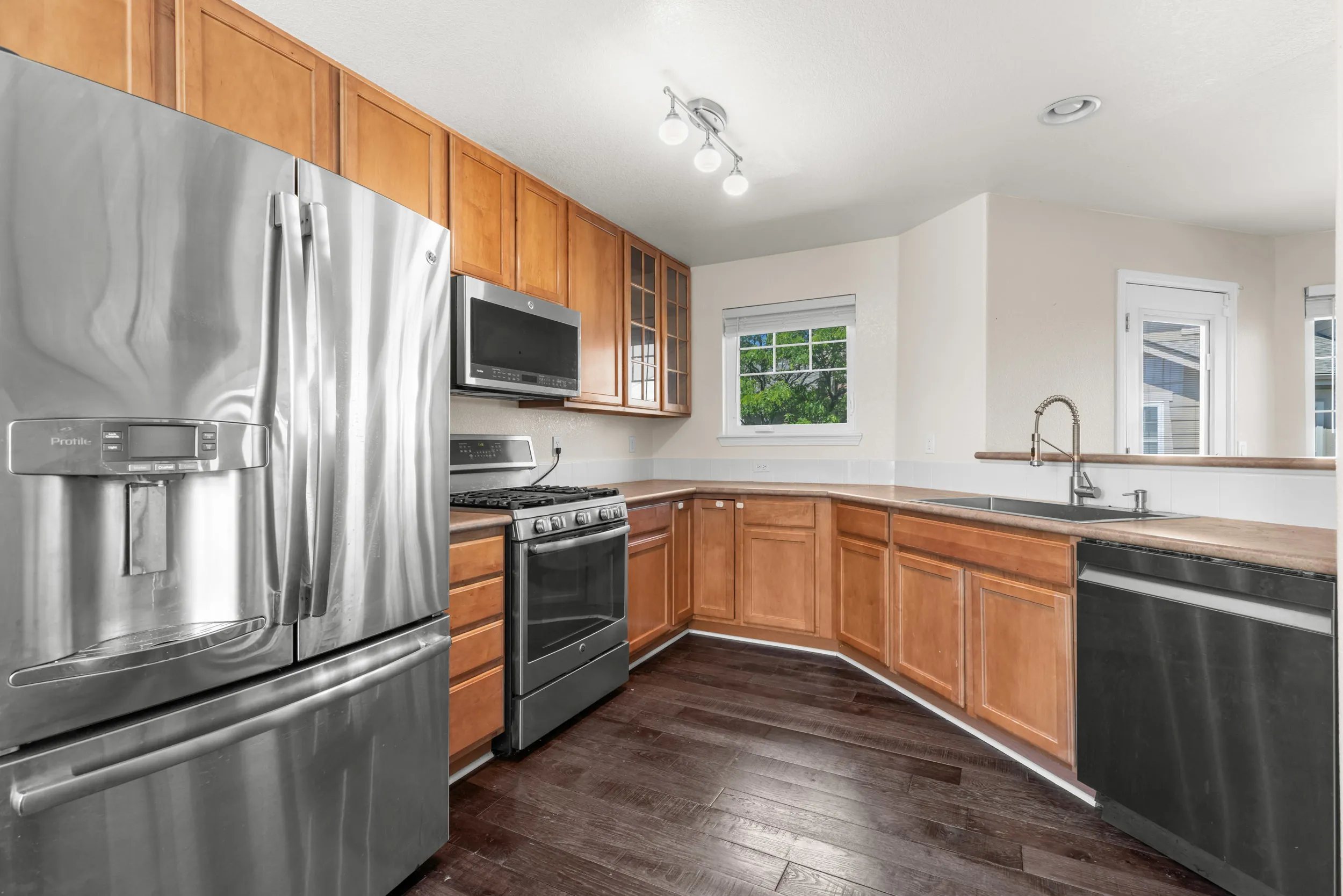 Kitchen with stainless appliances