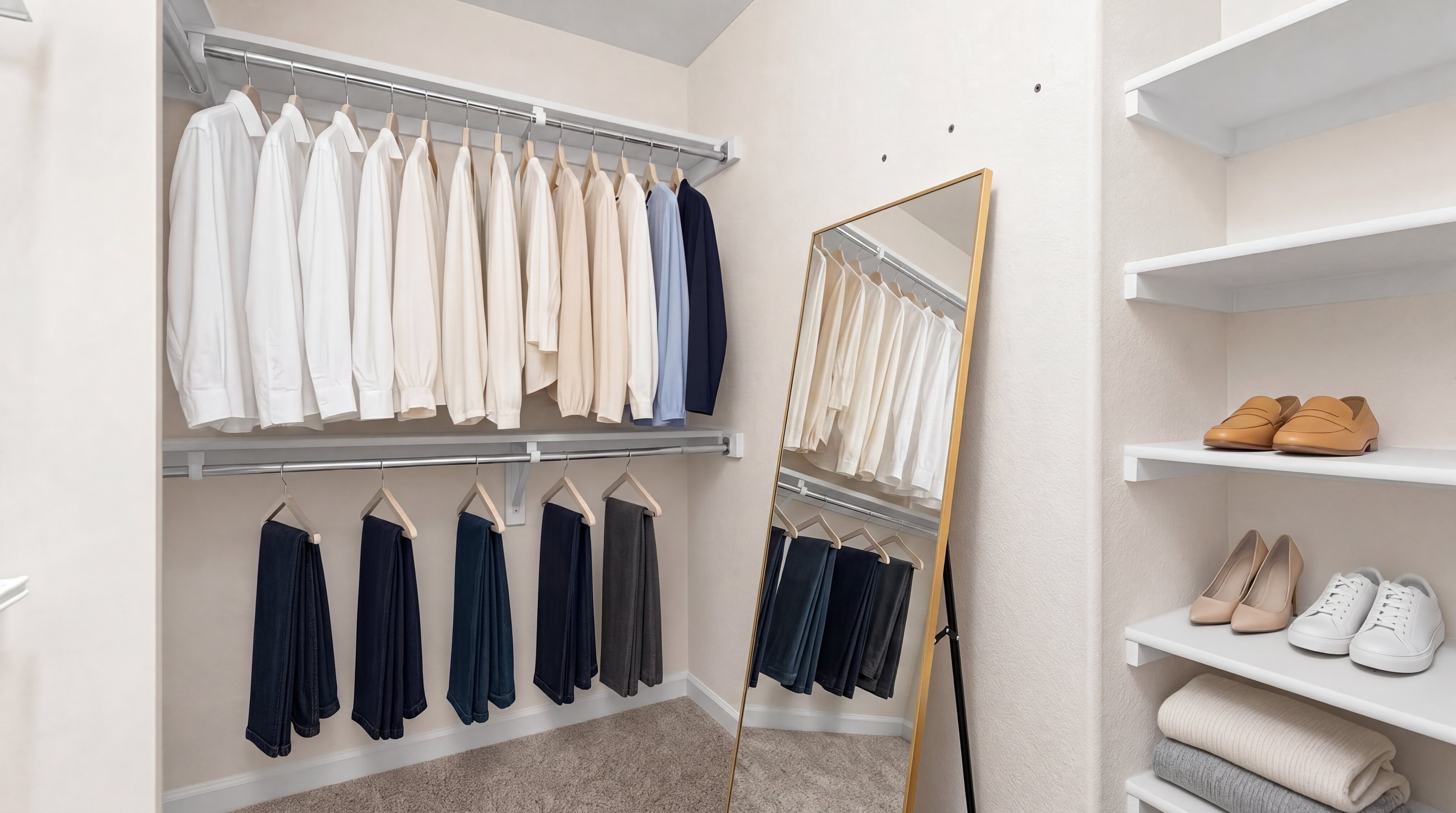 Walk-in closet storage